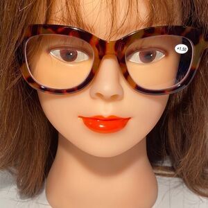 1492 Mona Reading Glasses 1.50 Reading Glasses Tortoise Frames NWT